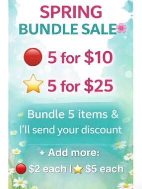 🔴 5 for $10 | ⭐️ 5 for $25 — bundle & save!